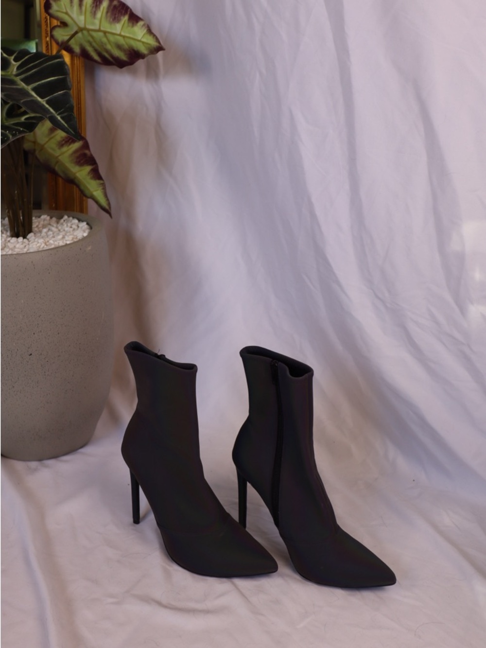 Steve Madden Iridescent Pointed-Toe Stiletto Ankle Boots - Party Glam - Picture 2 of 6